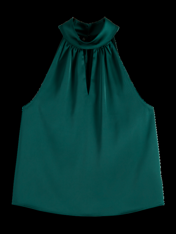 maison scotch HALTER TOP WITH BOW DETAIL