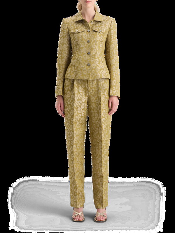 maison scotch JACQUARD FITTED TRUCKER BLAZER