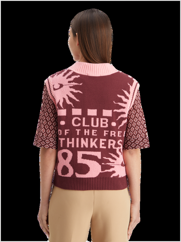 Maison Scotch Jacquard Gebreide Spencer