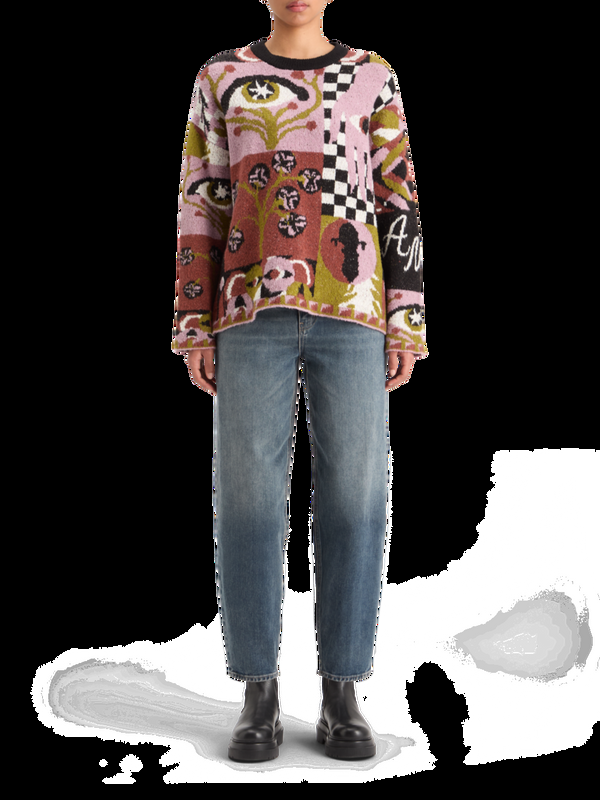 maison scotch JACQUARD OVERSIZED PULLOVER