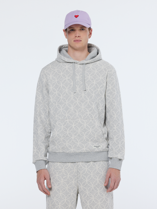 maison scotch Jacquard regular fit hoodie