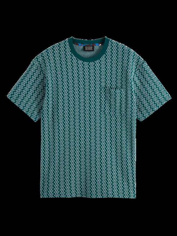 Maison Scotch Jacquard Relaxed Fit T-shirt