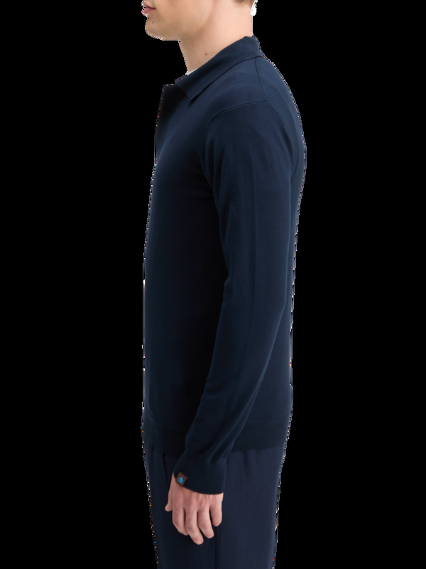 Maison Scotch KNITTED POLO LONG SLEEVE