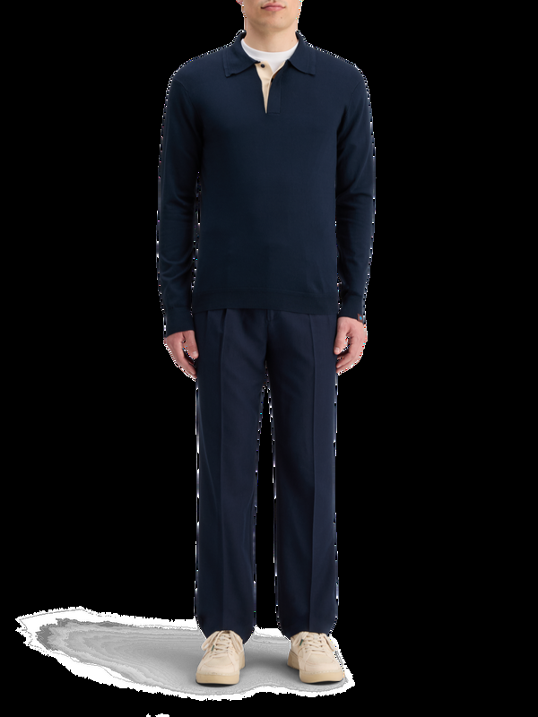 maison scotch KNITTED POLO LONG SLEEVE
