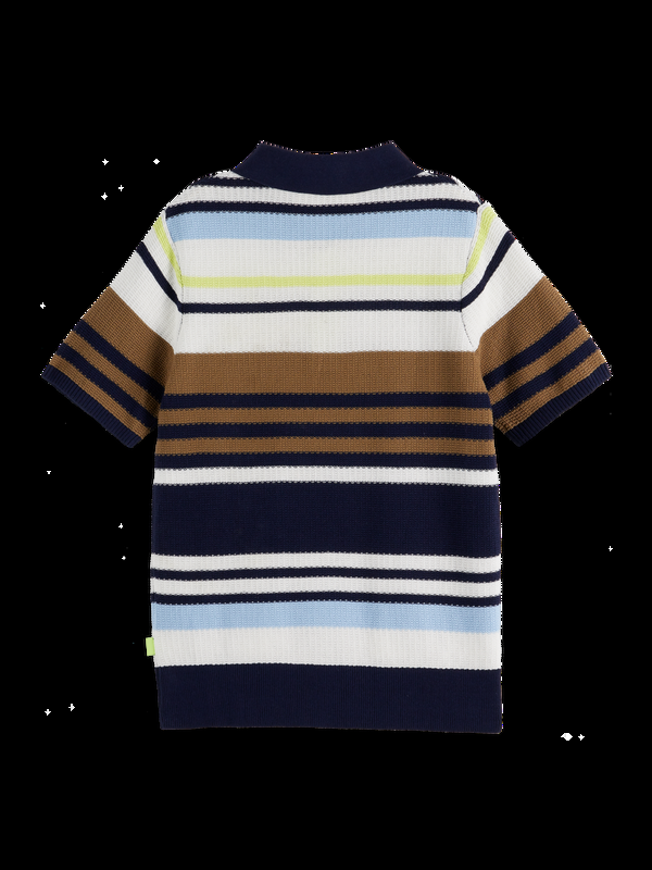 Maison Scotch Knitted Stripe Polo