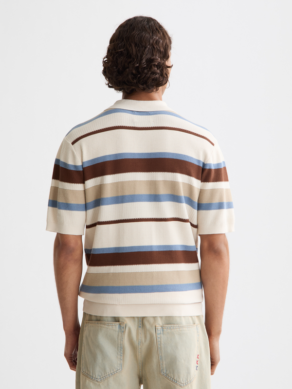 Maison Scotch Knitted Striped Polo