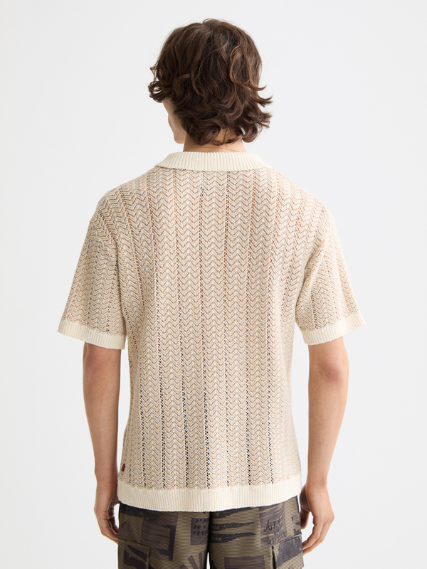 Maison Scotch Knitted V-neck Polo