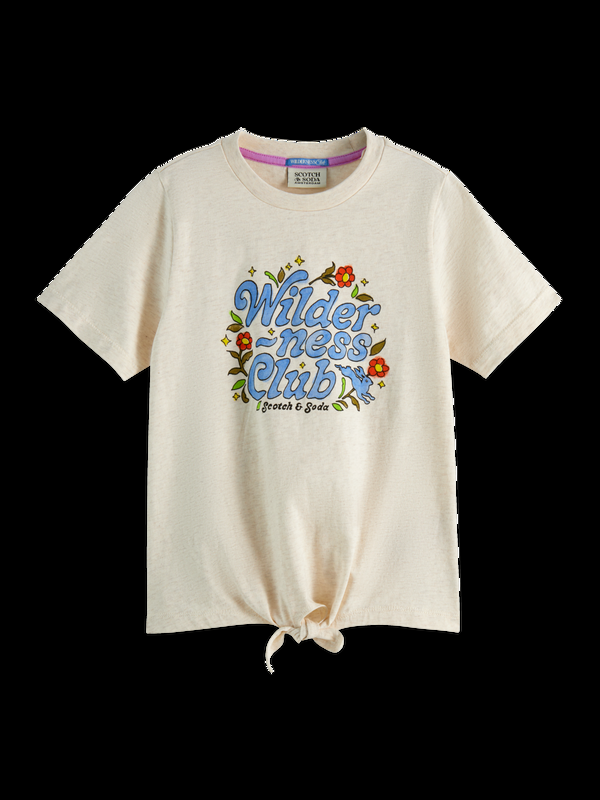 maison scotch Knotted T-Shirt