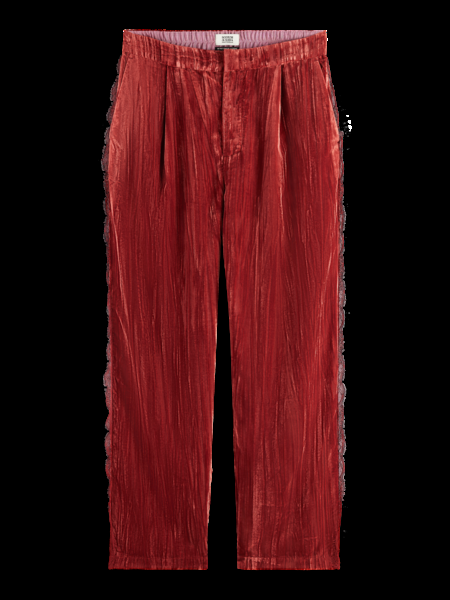 Maison Scotch LACE TRIMMED VELVET PANT