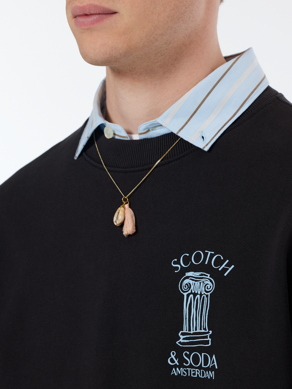 Maison Scotch Left Chest Artwork Sweatshirt