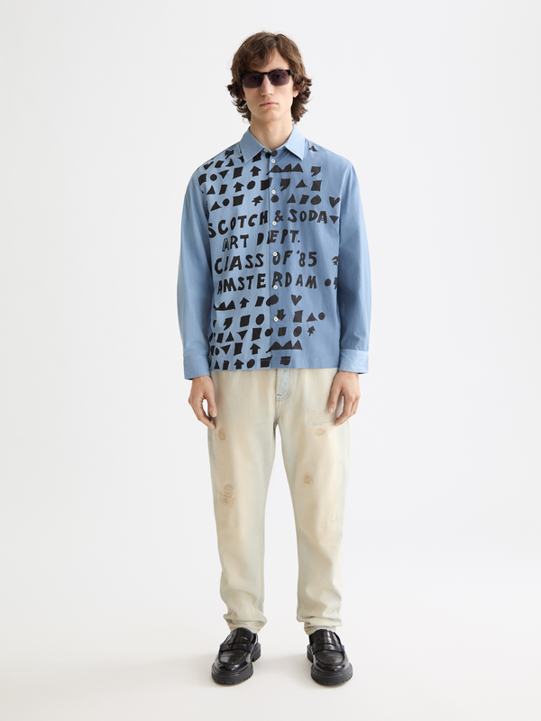 Maison Scotch Letters Poplin Shirt