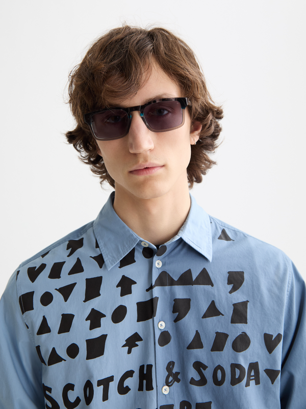 Maison Scotch Letters Poplin Shirt