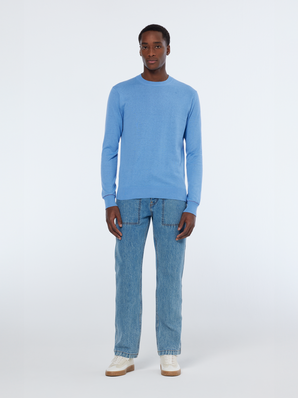 Maison Scotch Linen-blend Crewneck