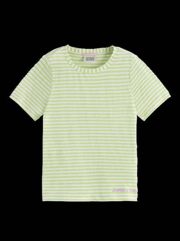 maison scotch Linen-Blend T-Shirt