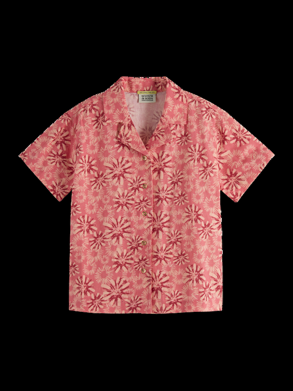 maison scotch Linen Floral Shirt
