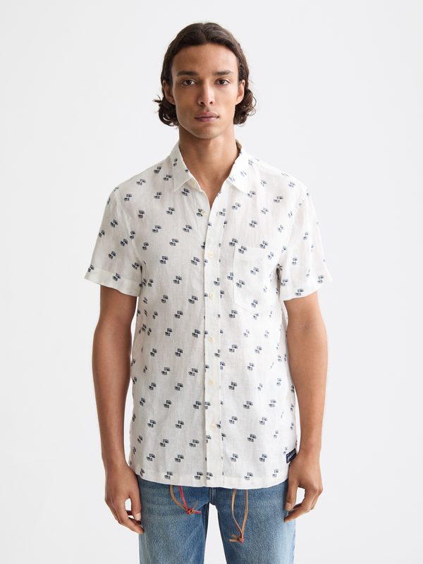 maison scotch Linen Printed Shirt