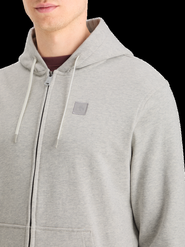 Maison Scotch LOGO BADGE ZIP-THROUGH HOODIE