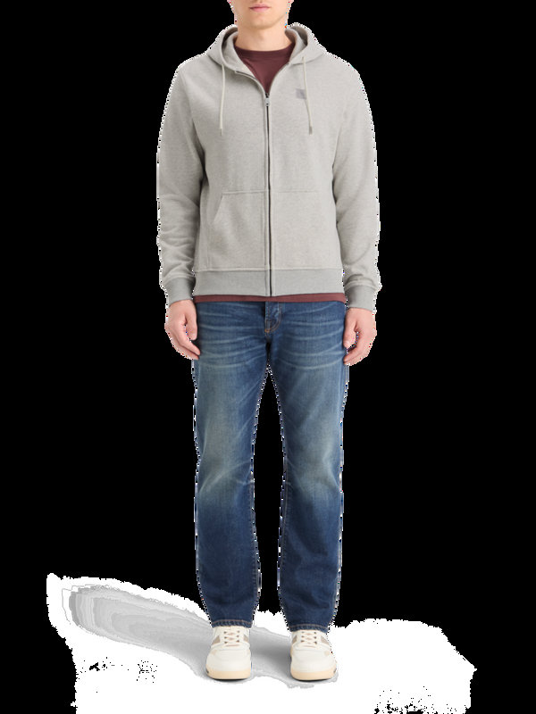 maison scotch LOGO BADGE ZIP-THROUGH HOODIE