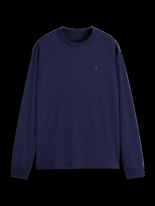 Maison Scotch Logo Regular Fit Long Sleeve T-shirt