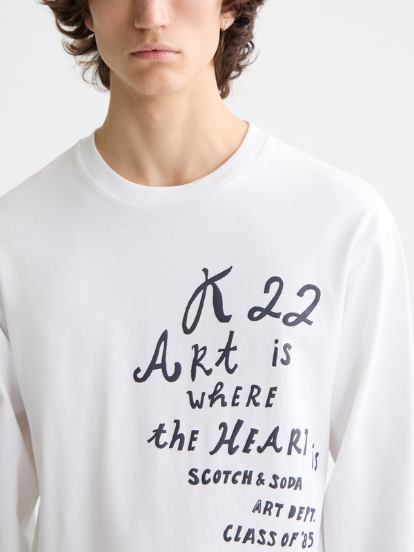 Maison Scotch Long Sleeve Artwork T-shirt