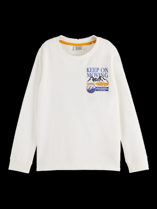 maison scotch LONG-SLEEVED ARTWORK T-SHIRT