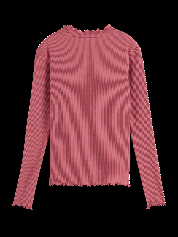 Maison Scotch LONG-SLEEVED RIBBED T-SHIRT