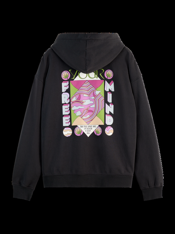 Maison Scotch LOOSE FIT BACK ARTWORK HOODIE