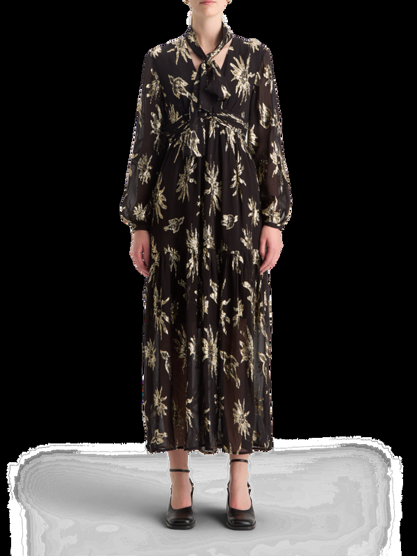 maison scotch LUREX FIL COUPE MAXI DRESS