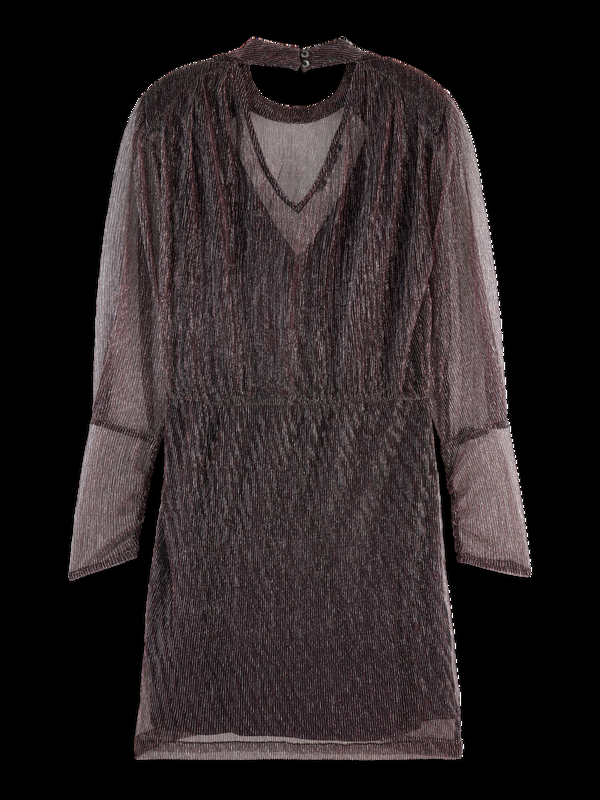 Maison Scotch LUREX HIGH NECK MINI DRESS