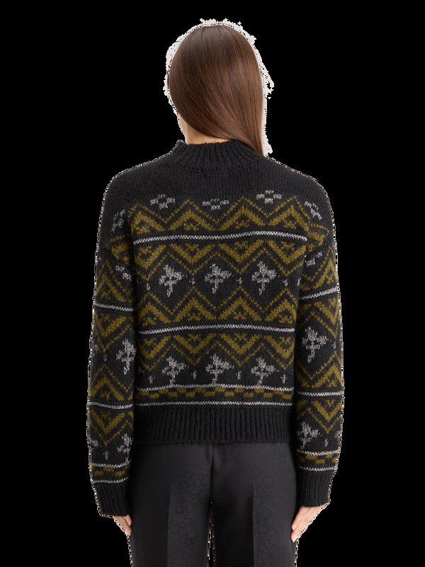 Maison Scotch METALLIC FAIR ISLE PULLOVER