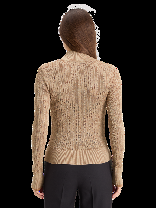 Maison Scotch METALLIC POINTELLE FITTED PULLOVER