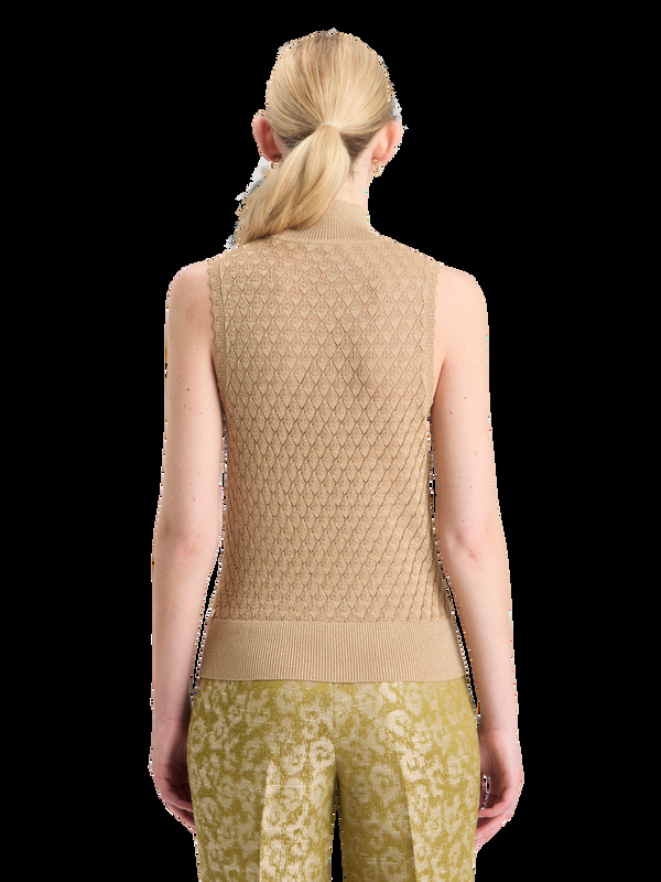 Maison Scotch METALLIC POINTELLE KNITTED TANK