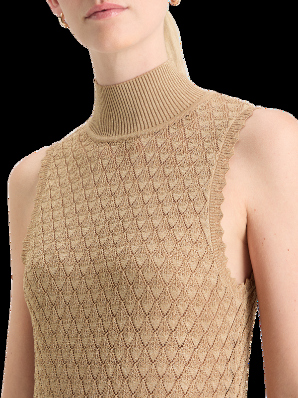 Maison Scotch METALLIC POINTELLE KNITTED TANK