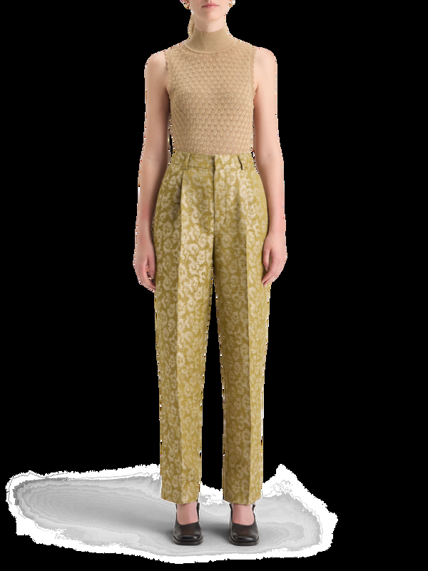 maison scotch METALLIC POINTELLE KNITTED TANK