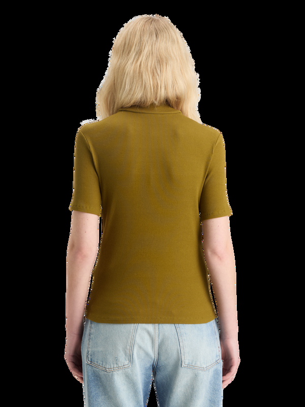 Maison Scotch MOCK NECK RIB T-SHIRT