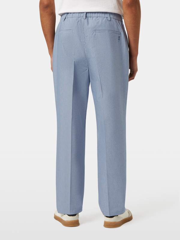 Maison Scotch Nylon-trimmed Seersucker Chino