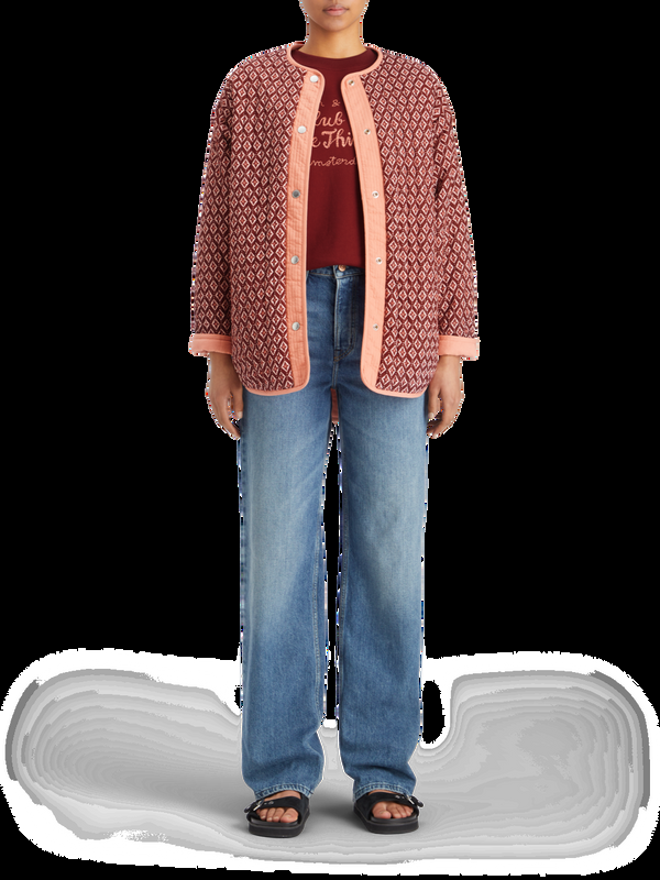 maison scotch Omkeerbaar voeringjack met blokprint