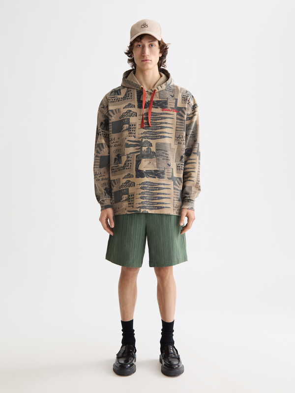 Maison Scotch Overdyed Printed Hoodie