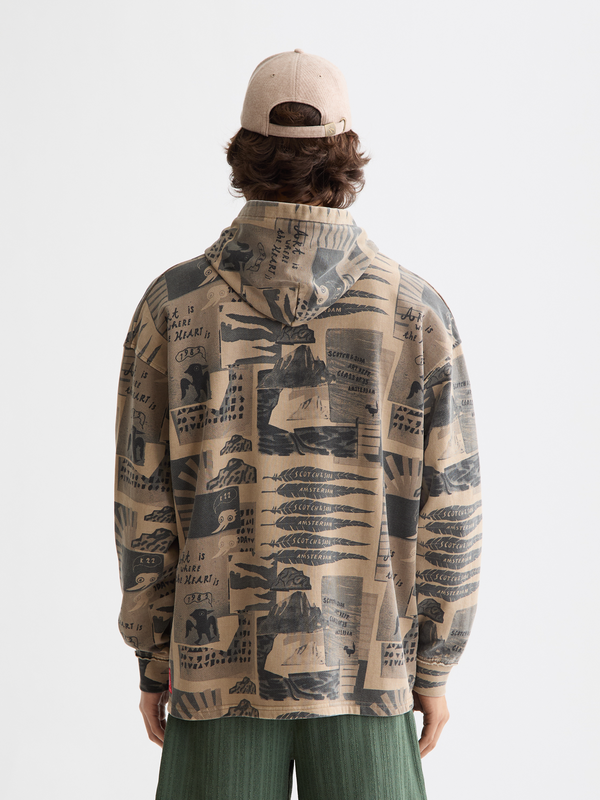 Maison Scotch Overdyed Printed Hoodie