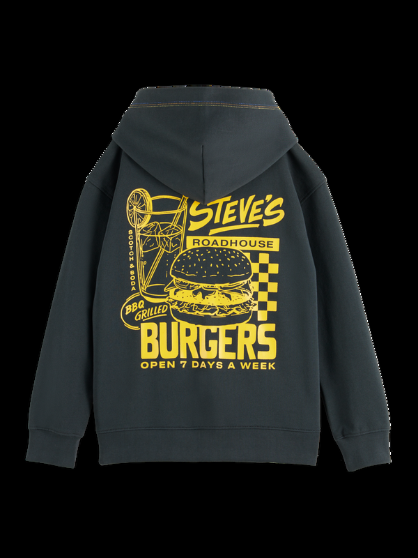 Maison Scotch OVERSIZED ARTWORK ZIP THROUGH HOODIE