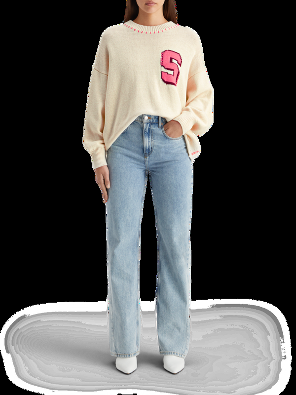 maison scotch Oversized Varsity-trui