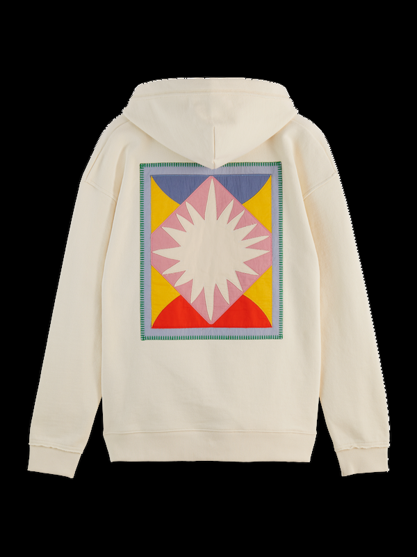 Maison Scotch PATCHWORK APPLIQUE ARTWORK HOODIE