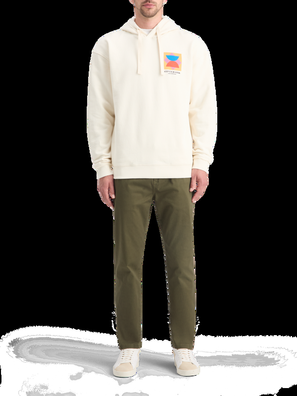 maison scotch PATCHWORK APPLIQUE ARTWORK HOODIE