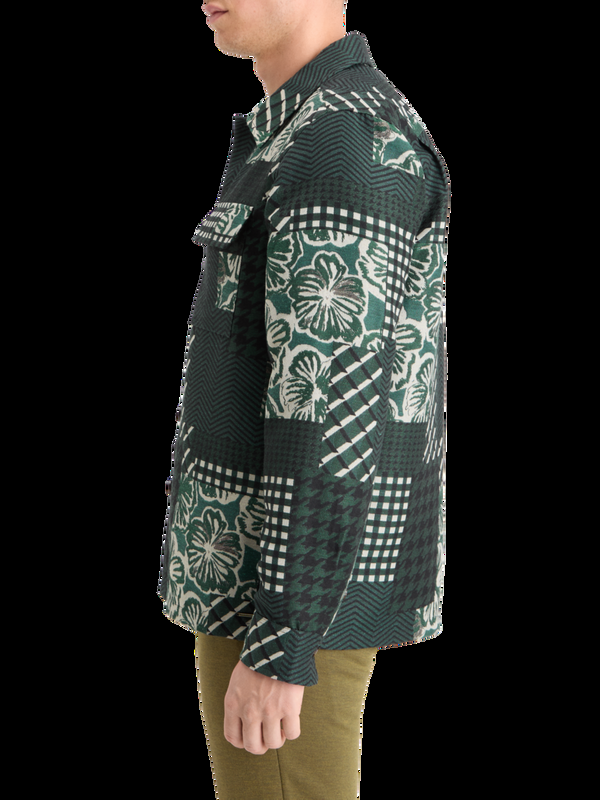 Maison Scotch PATCHWORK JACQUARD OVERSHIRT