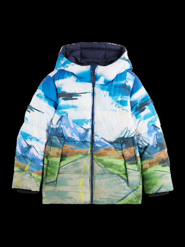 maison scotch PLACED PRINT PADDED JACKET