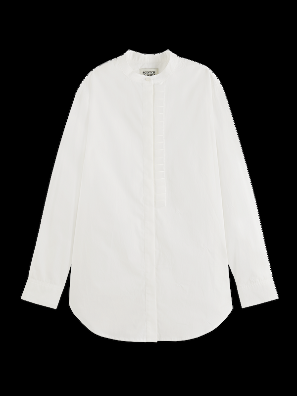 maison scotch PLACKET RUFFLE SHIRT