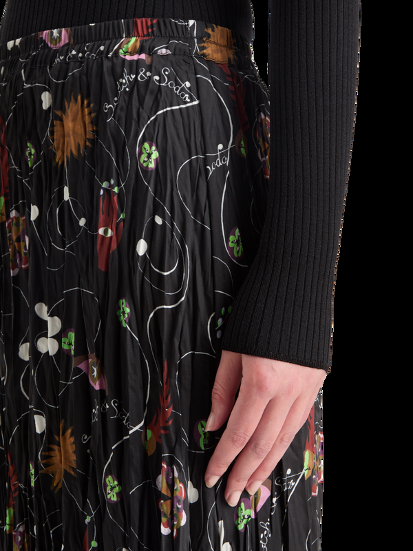 Maison Scotch PLEATED CRINKLE SKIRT
