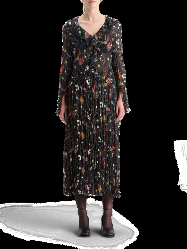 maison scotch PLEATED CRINKLE SKIRT