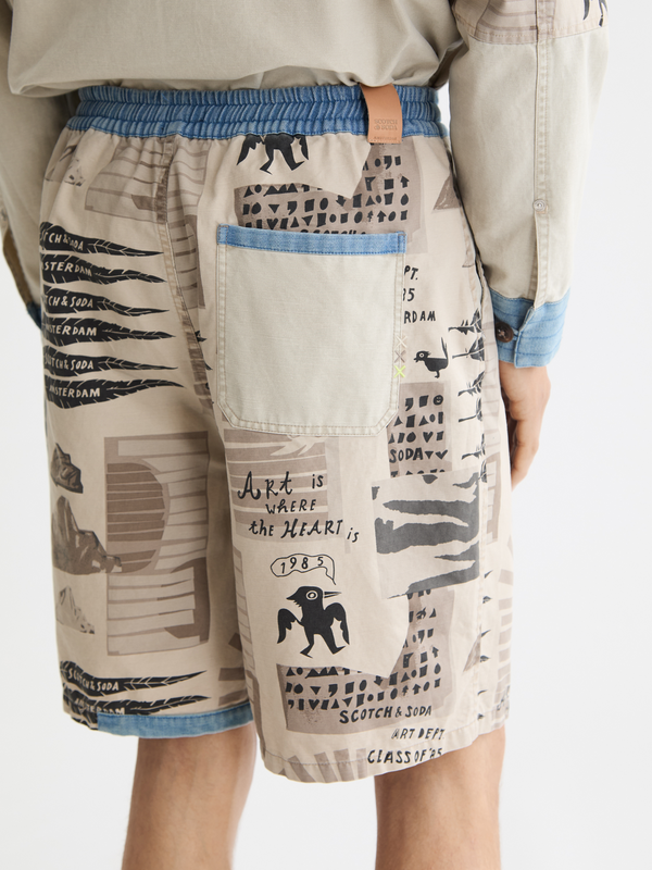 Maison Scotch Printed Bermuda Shorts