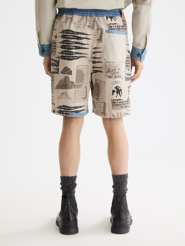 Maison Scotch Printed Bermuda Shorts